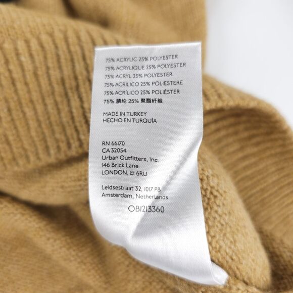 ANTHROPOLOGIE Oh Deer Sweater Reindeer Intarsia Novelty Pullover Tan Brown Boho - Picture 8 of 8